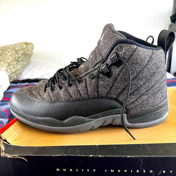 Retro Jordan 12’s Sz 12 black/Gray - Picture 1 of 3